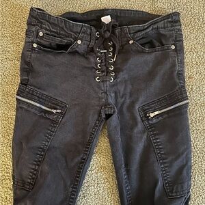 BDG Charcoal Lace-Up Trousers